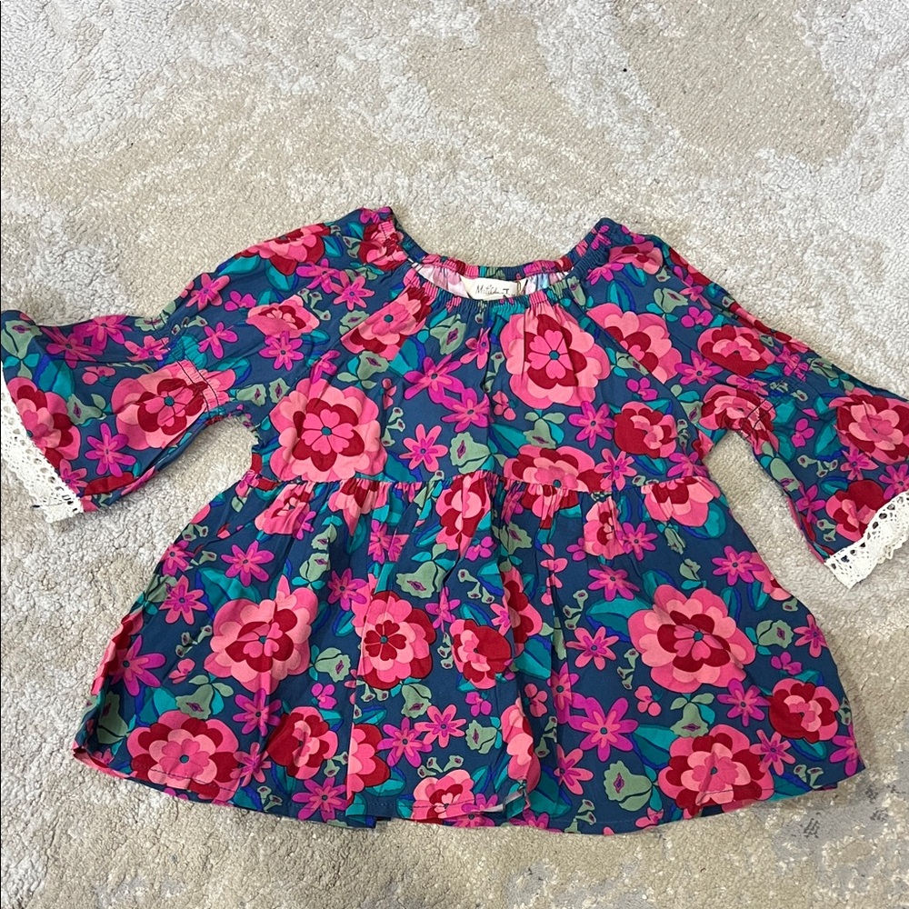 Matilda Jane Pink and Blue Floral Blouse